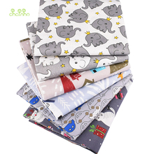 Chainho,6pcs/Iot,Gray Series,Print Twill Cotton Fabric,Patchwork Cloth,DIY Sewing&Quilting Fat Quarters Material For Baby &Child 2024 - buy cheap