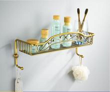 Brass SInglesTier Carned Corner Shelf for Bathroom Antique Household Storage Rack Bathoo Hardware Accessories Electroplate 2024 - buy cheap
