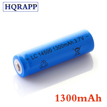 4PCS AA 14500 1300mah 3.7 V lithium ion rechargeable Li-ion Battery batteries and LED flashlight, free delivery 2024 - buy cheap