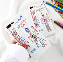 Забавный чехол для телефона с художественной росписью для iPhone X XS Max XR, мягкий TPU чехол для iPhone 7 8 6 6s Plus, силиконовый чехол Para Parejas 2024 - купить недорого