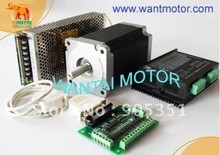 Рекомендую! Шаговый двигатель Wantai Nema 34 85BYGH450D-008 1090oz-in + Драйвер DQ860MA 7.8A 80V 256Micro CNC для плазменной гравировки и шлифовки 2024 - купить недорого