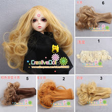 free shipping 15cm short curly 1/3 1/4  1/6 BJD/SD Doll hair/ DIY doll natrual color wigs hair wig for bjd doll 2024 - buy cheap