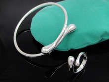 Wholesale & retail N925 sterling Silver color bracelet + ring fashion ladies fashion jewelry set wholesale012 2024 - buy cheap