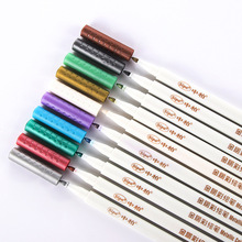Caneta marcadora metálica, caneta marcadora de cabeça redonda para artesanato diy, material de papelaria e arte com 10 cores 2024 - compre barato