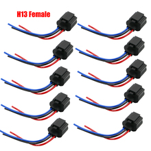YSY 10pcs H13 9008 Headlight Bulb female Wire Harness Connector Wiring Plug Socket Adapters H13 Bulb Holder 2024 - buy cheap