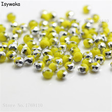 Ischuaka cor sólida amarela e prata 4mm 145 peças, contas de vidro de cristal rondelle austríaco, contas redondas facetadas soltas fabricação de joias 2024 - compre barato
