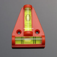 (4 pieces/lot) T type spirit level measurement instrument Triangular Plastic level indicator Shell Red and Double Ticks Line 2024 - buy cheap