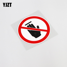 YJZT 10.3CM*10.3CM Funny Warning No Touching PVC Car Sticker Decal Decor 13-0072 2024 - buy cheap