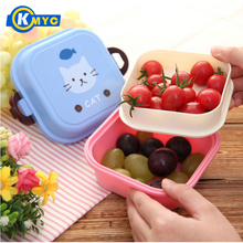 KMYC Plastic Cartoon LunchBox for Kids Bento Box Food Container 2 Tier Storage Box Lunchbox Dinnerware Kitchen Microwave Picnic 2024 - buy cheap