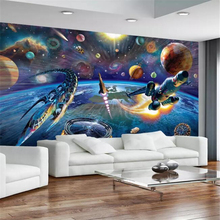 wellyu  wall papers home decor Custom wallpaper Modern cartoon space spaceship children's room mural background wall tapety 2024 - buy cheap