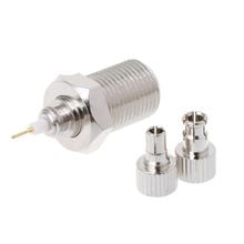 F Female To TS9 & CRC9 Male Plug Coaxial Adapter RF Connector Nickel Plated 2024 - buy cheap