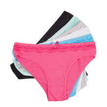 Women's Underwear Cotton Low-Rise Panties Skinny Pants Sexy Lace-Trim  Ladies Lingerie Sweet Bows Panties Cute Briefs 6 pcs/lot 2024 - buy cheap
