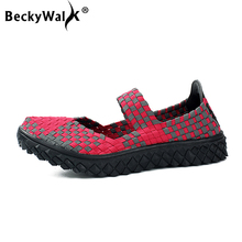 BeckyWalk/летние женские дышащие кроссовки на плоской подошве; женские весенние лоферы; женская обувь ручной работы; женская обувь; WSH2901 2024 - купить недорого