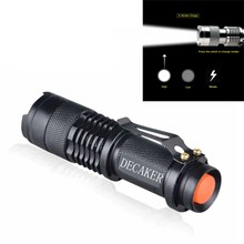Zoom Mini CREE Q5 фонарик 600 люмен светодиодный фонарик AA 14500 светодиодный тактический фонарь с охотничьим lante luz 2024 - купить недорого