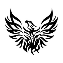 15.2*14CM Phoenix Mythical Animal Car Styling Amazing Bird Bumper Decal Car Stickers Black/Silver C9-2181 2024 - buy cheap