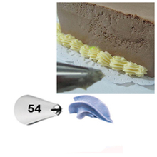 Bico de confeiteiro para decoração de bolos #54, bico de pastelaria de aço inoxidável, ferramenta para confeitaria fondant, decoração kh127 2024 - compre barato