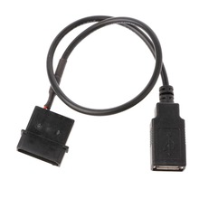 Adaptador hembra para Cable de corriente, IDE Molex interno A USB 2,0 tipo A, 30cm, 5V, 2 pines, para conector de ordenador, nuevo C26, 1 ud. 2024 - compra barato