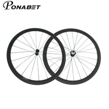 PONABET Free shipping Only 1390g Ultra Light carbon wheels 25mm width 38mm clincher carbon bike wheelset 2024 - buy cheap