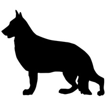 9.5*11.4CM German Shepherd Dog Car Stickers Silhouette Vinyl Decal Car Styling Bumper Decoration Black/Silver S1-0721 2024 - buy cheap