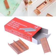 Grapas de Metal creativas para oficina y escuela, suministros de encuadernación, 12mm, #1000, 24/6 Uds./caja 2024 - compra barato