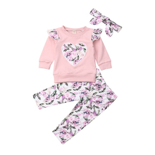 1-4T Toddler Kid Baby Girls Flower Clothes set Long Sleeve Floral Tops Leggings Pants Tracksuit Elegant Cute outfits 2024 - buy cheap
