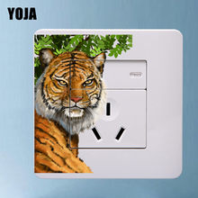 YOJA Ferocious Tiger Vivid Switch Interesting Wall Sticker Room Decor Beautiful Colored Cool 14ss0011 2024 - buy cheap