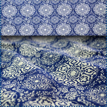 NCF109 1 Meter Chinese Blue and White Porcelain Fabric 100% Cotton Fabric Chinese Style Blue Print Table Cloth Curtain Clothes 2024 - buy cheap