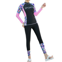 Sexy Rash Guards Women Swimsuit Female Long Sleeve Swimwear Diving Suit Longt Pant maillot de bia Bodysuit Surf Rash Guard 2024 - buy cheap