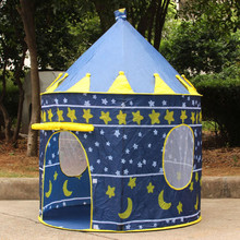 Tenda de brinquedo portátil de príncipe, 7 estilos de tenda dobrável para crianças meninos castelo brinquedo para áreas externas 2024 - compre barato