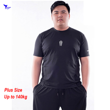 Short Sleeve Plus Size 5XL/6XL Quick Dry Compression Shirts Men Breathable Gym Fitness Running T-shirt Elastic Jogging Clothing 2024 - buy cheap