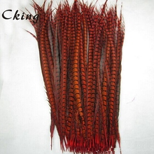 Free shipping 20pcs Red color pheasant side tails Feather 70-80cm long chicken feathers pllumes for headwear showgirl backpieces 2024 - buy cheap