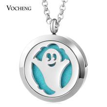 10pcs/lot Perfume Diffuser Locket Necklace Halloween 316L Stainless Steel Pendant Magnetic 30mm without Felt Pad VA-739*10 2024 - buy cheap