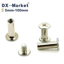m5*40 , 30pcs/lot  thin head semi-tubular rivets screw , Self lock bolt binder screw, m5*40 Chicago Screw nickel plating ,A042 2024 - buy cheap