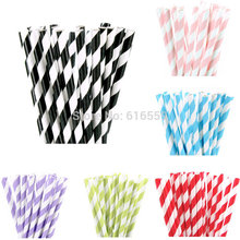 25pcs/lot Stripe Colorful Paper Straws For Birthday Wedding Baby Shower Decorative Creative Drinking Straws Supplies 2024 - buy cheap