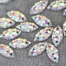 Base de prata em cristal brilho marquesa 7*15mm 100 peças base de prata em strass costura em pedras botões espaçadores para jóias de vestuário faça você mesmo 2024 - compre barato