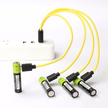 ZNTER 2/4 шт 1,5 V 400mA AAA USB Перезаряжаемые литий Батарея Quick Charge Li-po Батарея для RC Камера Батарея Перевозка груза падения 2024 - купить недорого