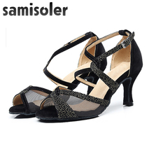 Samisoler-zapatos de baile latino de fiesta para mujer, calzado profesional de tango, tacón alto de 5CM-10CM 2024 - compra barato