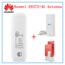 Разблокированный Huawei E8372 + 4G антенна LTE USB Wingle LTE, Универсальный 4G USB WiFi модем для автомобиля, Wi-Fi, E8372h-608 2024 - купить недорого