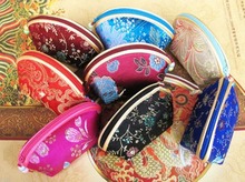 Wholesale 10PCS Mix Color Jewelry Gift Bag Chinese Embroidery Silk Pouch Wallet Coin Purse 2024 - buy cheap