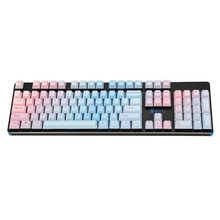 YMDK Sunset Gradient OEM Profile Cherry Profile 108 87 Key Dyed Thick PBT Keycap For MX Mechanical Keyboard Free shipping 2024 - buy cheap