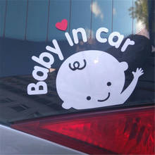 3D Cartoon Car Stickers Reflective Vinyl Styling Baby In Car Warming Car Sticker Baby on Board Safety On Rear Windshield Window 2024 - buy cheap