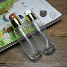 30ml Glass Lotion Pump Bottle with white amber Cap Emulsion Women Cosmetic Container F813 2024 - buy cheap
