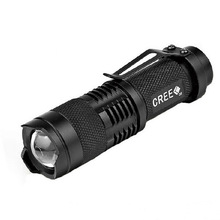 U-F SK68 1 3xcree Q5 3-Modo de 200 Lumens Mini Zoom Lanterna LED (1x14500/1xAA) 2024 - compre barato