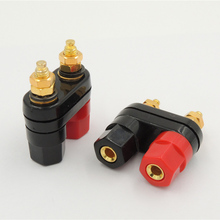 30PCS gold plated Insulated Terminal Binding Post Power Amplifier Dual 2-way Banana Plug Jack 2024 - buy cheap