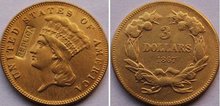 $ 3 gold coin 1867 copy coins 2024 - buy cheap