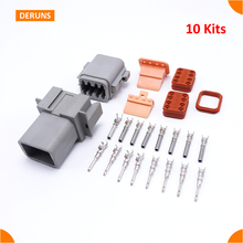 10 Sets Kits Car Parts 8 Pin/ Way Deutsch Auto Sealed Electric Wire Connector Plug Set Waterproof DT06-08S DT04-08P 2024 - buy cheap