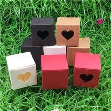 5x5x5cm Packaging Paper Box Cube Multiple Colors With Heart Hollow Box Cases For Wedding Party Decoration Gift Boxes 10Pcs/Lot 2024 - buy cheap