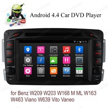 Android4.4 Car DVD For Benz W209 W203 W168 M ML W163 W463 Viano W639 Vito Vaneo Quad Core FM AM GPS DAB+ DVR TPMS radio 2024 - buy cheap