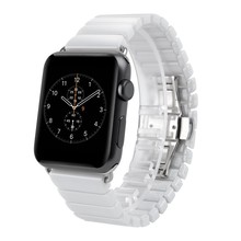 40mm 44mm Ceramic Strap With Stainless Steel Adapter for Apple Watch Band 42mm 38mm Belt for iWatch Series 4 3 2 1 2024 - buy cheap