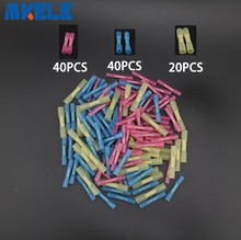 100pcs Insulated Heat Shrink Butt Connectors Wire Electrical Crimp Terminals 22-10 AWG Kit 2024 - buy cheap